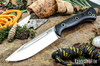Bark River Knives: Cub - CPM 3V - Black Canvas Micarta - Hollow Brass Pins