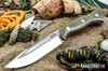 Bark River Knives: Cub - CPM 3V - Green Canvas Micarta - White & Red Liners