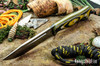 Bark River Knives: Cub - CPM 3V - Yellowjacket Burlap Micarta - Lime Liner