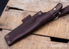 L.T. Wright Knives: JX2 Jessmuk - CPM 3V - Dessert Ironwood - Black Liners 15