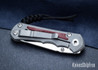 Chris Reeve Knives: Small Inkosi - Insingo Grind - Red Linen Micarta Inlay - Glass Blasted Titanium