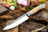 Bark River Knives: Aurora II - CPM 3V - Blue Texas Fencepost - Red Liners #1