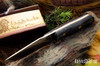 Bark River Knives: Ultralite Field Knife - CPM 3V - Black Linen Micarta - Thick Natural Liners - Brass Pins - Matte