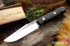 Bark River Knives: Ultralite Field Knife - CPM 3V - Black Suretouch - Matte - Red Liners - Brass Pins