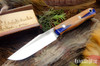 Bark River Knives: Ultralite Field Knife - CPM 3V - Blue Texas Fencepost - White Liners