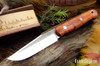 Bark River Knives: Ultralite Field Knife - CPM 3V - Burnt Orange Maple Burl