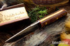 Bark River Knives: Ultralite Field Knife - CPM 3V - Drunken Coffeebag - Thick Orange Liners - Brass Pins