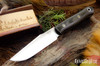 Bark River Knives: Ultralite Field Knife - CPM 3V - Duskdog Canvas Micarta - White Liners - Mosaic Pins