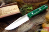 Bark River Knives: Ultralite Field Knife - CPM 3V - Green Cyclone Mesh