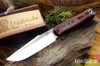 Bark River Knives: Ultralite Field Knife - CPM 3V - Red & Black Linen Micarta - Red Liners - Black Pins