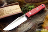 Bark River Knives: Ultralite Field Knife - CPM 3V - Red & Orange Tigertail Maple Burl