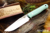 Bark River Knives: Ultralite Field Knife - CPM 3V - Sea Blue G-10 - White Liners