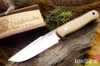 Bark River Knives: Ultralite Field Knife - CPM 3V - Vintage Bone Burlap Micarta