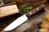 Bark River Knives: Ultralite Field Knife - CPM 3V - Walnut Burl - Black Liners - Brass Pins