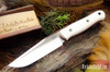 Bark River Knives: Ultralite Field Knife - CPM 3V - White G-10 - Pink Liner - Mosaic Pins