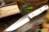 Bark River Knives: Ultralite Field Knife - CPM 3V - White G-10 - Red Liners - Mosaic Pins