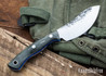 Lon Humphrey Knives: Blacktail Nessmuk - Forged 52100 - Storm Maple - Blue Liners - LH24AI059