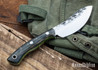 Lon Humphrey Knives: Blacktail Nessmuk - Forged 52100 - Storm Maple - Green Liners - LH24AI084