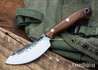 Lon Humphrey Knives: Blacktail Nessmuk - Forged 52100 - Tasmanian Blackwood - Red Liners - LH24AI109