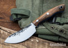 Lon Humphrey Knives: Blacktail Nessmuk - Forged 52100 - Tasmanian Blackwood - Blue Liners - LH24AI229