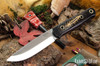 Bark River Knives: Bushcrafter II - CPM 3V - Black Pinecone - Black Liners - Hollow Brass Pins