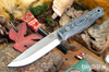 Bark River Knives: Bushcrafter II - CPM 3V - Blue Denim Micarta - Gray Liner - Mosaic Pins