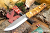 Bark River Knives: Bushcrafter II - CPM 3V - Dark Curly Maple - Brass Pins #3