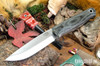 Bark River Knives: Bushcrafter II - CPM 3V - Duskdog Canvas Micarta - Gray Liner - Black Pins