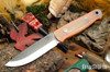 Bark River Knives: Bushcrafter II - CPM 3V - Ghost Green Jade G-10 - Thick Orange Liners