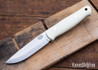 Bark River Knives: Bushcrafter II - CPM 3V - Ivory Micarta G-10 - Brass Pins