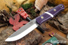 Bark River Knives: Bushcrafter II - CPM 3V - Purple G-10 - White G-10 Spacer - White Liners - Mosaic Pins