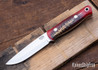 Bark River Knives: Bushcrafter II - CPM 3V - Red Pinecone - Mosaic Pins