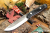 Bark River Knives: Bushcrafter II - CPM 3V - Black Canvas Micarta - Thick Natural Liners
