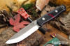 Bark River Knives: Bushcrafter II - CPM 3V - Black Canvas Micarta - Bloody Basin Spacer