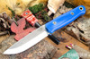 Bark River Knives: Bushcrafter II - CPM 3V - Blue Glow G-10 - Mosaic Pins