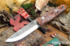 Bark River Knives: Bushcrafter II - CPM 3V - Brick Red Maple Burl