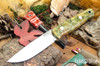 Bark River Knives: Bushcrafter II - CPM 3V - Green & Gold Maple Burl