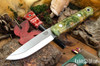 Bark River Knives: Bushcrafter II - CPM 3V - Green & Gold Maple Burl - Natural Liner