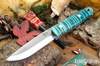 Bark River Knives: Bushcrafter II - CPM 3V - Turquoise Tigertail Maple Burl