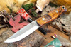 Bark River Knives: Bushcrafter II - CPM 3V - Dark Curly Maple - Red Liners - Mosaic Pins #2