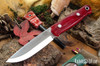 Bark River Knives: Bushcrafter II - CPM 3V - Red Cyclone Mesh - Red Liners