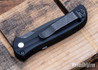 HK Knives: Mini-Entourage Prototype - Push Button Auto - Black Aluminum - Black Tanto Blade - 440C