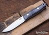 Bark River Knives: Bushcrafter II - CPM 3V - Blue Tigertail Maple Burl
