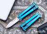 Heed Industries: CFX Mini Balisong - Blue Anodized Titanium - CPM-20CV