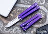 Heed Industries: CFX Mini Balisong - Purple Anodized Titanium - CPM-20CV