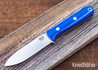 Bark River Knives: Mini Kephart - CPM 3V - Blue Glow G-10 - Orange Liners