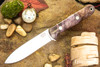 Bark River Knives: Mini Kephart - CPM 3V - Purple & Tan Maple Burl - Yellow Liner