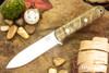 Bark River Knives: Mini Kephart - CPM 3V - California Buckeye Burl - Sea Blue Liners