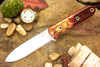 Bark River Knives: Mini Kephart - CPM 3V - Sunfire Dragon Scale - Red Liners - Hollow Brass Pins