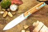 Bark River Knives: Mini Kephart - CPM 3V - White Texas Fencepost - Red Liners